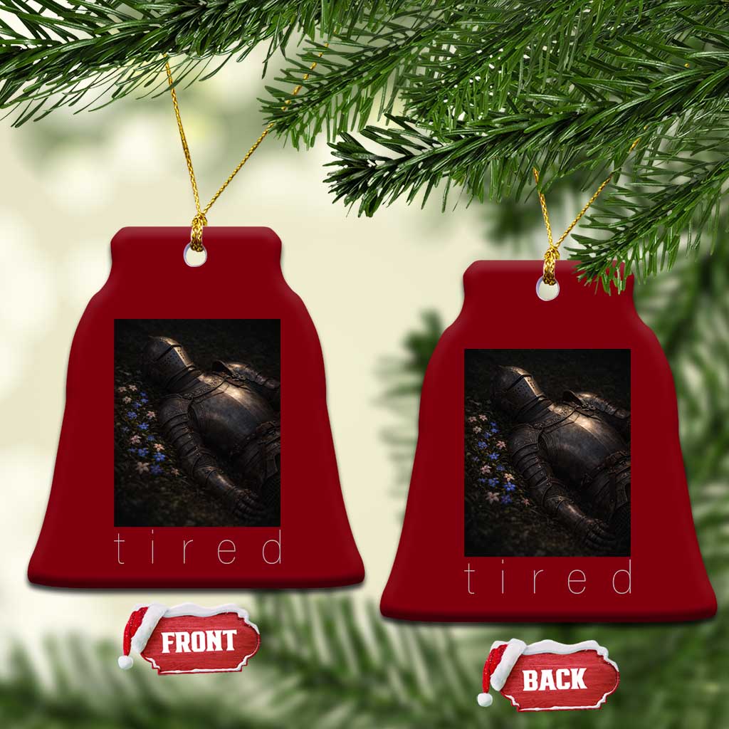 Tired Knight Ceramic Ornament Gothic Medieval Fantasy - Wonder Print Shop