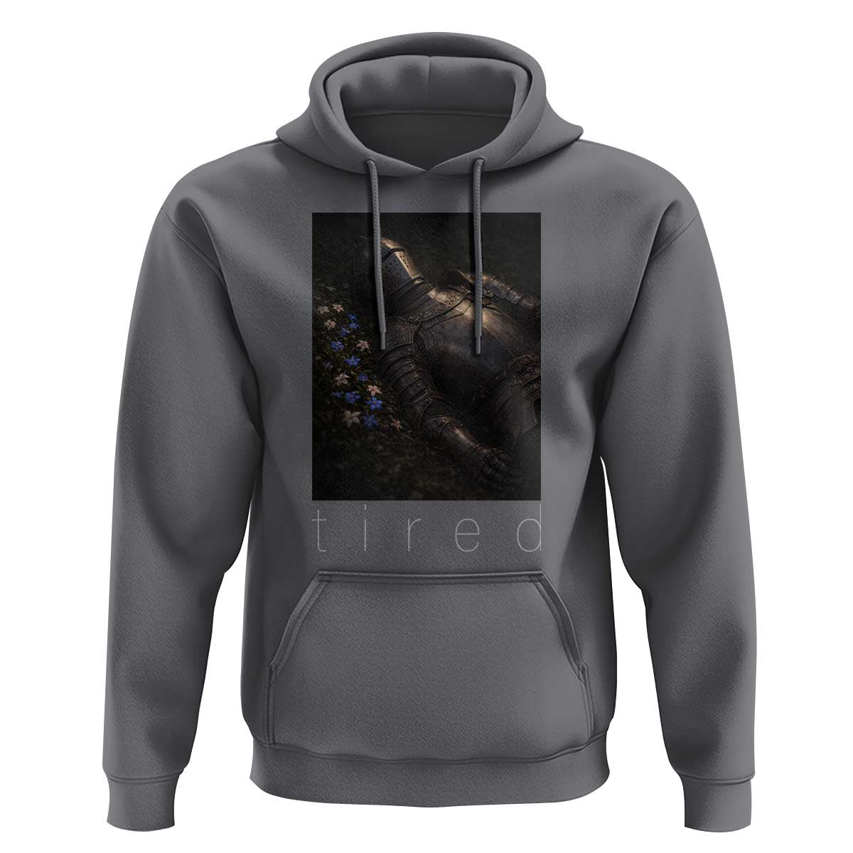 Tired Knight Hoodie Gothic Medieval Fantasy - Wonder Print Shop