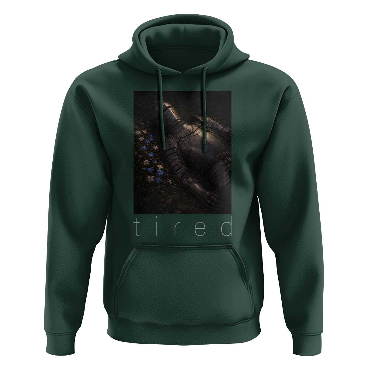 Tired Knight Hoodie Gothic Medieval Fantasy - Wonder Print Shop
