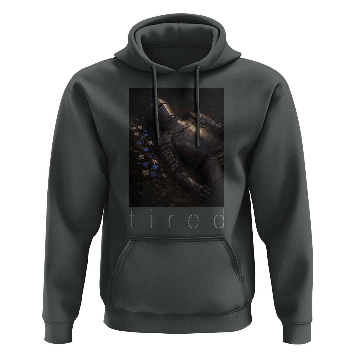 Tired Knight Hoodie Gothic Medieval Fantasy - Wonder Print Shop