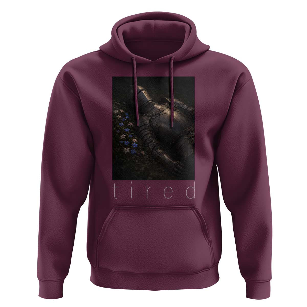 Tired Knight Hoodie Gothic Medieval Fantasy - Wonder Print Shop
