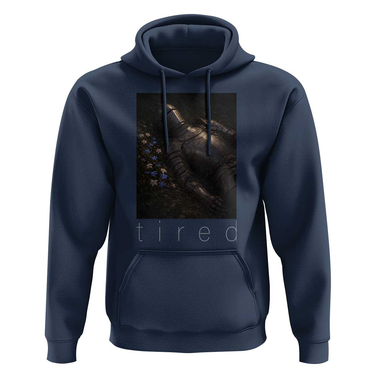 Tired Knight Hoodie Gothic Medieval Fantasy - Wonder Print Shop