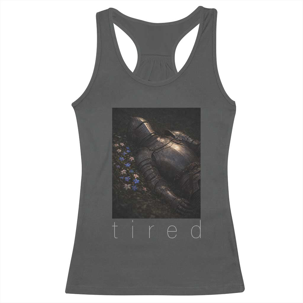 Tired Knight Racerback Tank Top Gothic Medieval Fantasy - Wonder Print Shop