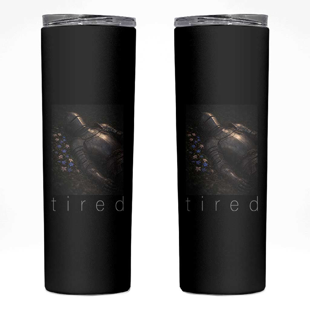 Tired Knight Skinny Tumbler Gothic Medieval Fantasy - Wonder Print Shop