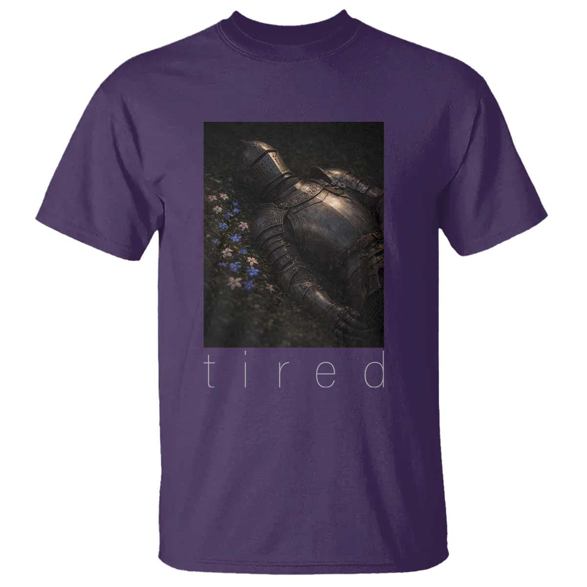 Tired Knight T Shirt Gothic Medieval Fantasy - Wonder Print Shop
