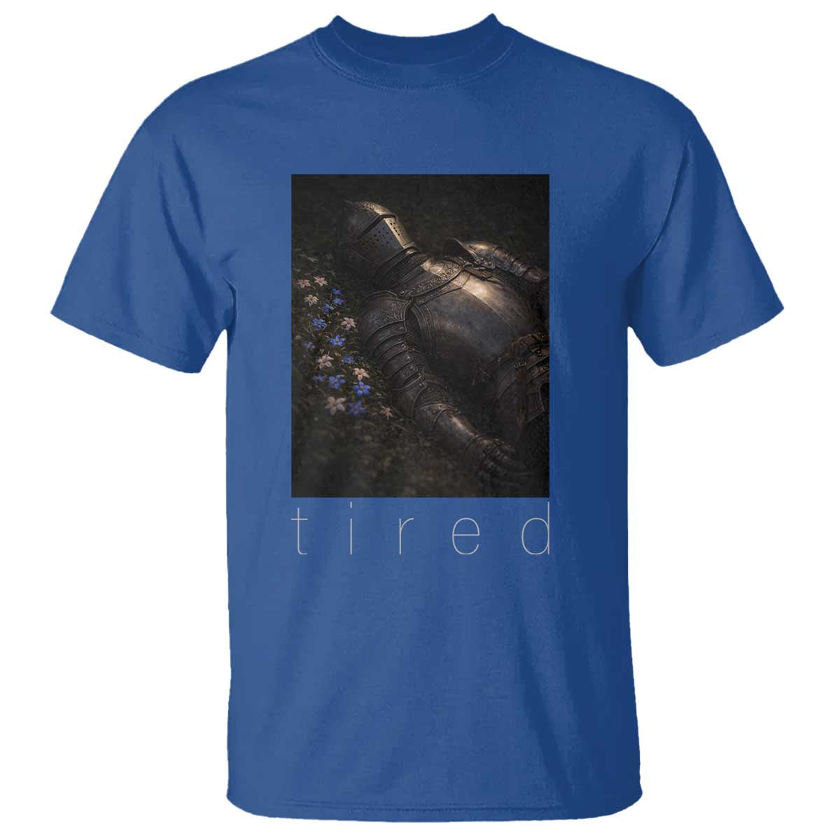 Tired Knight T Shirt Gothic Medieval Fantasy - Wonder Print Shop