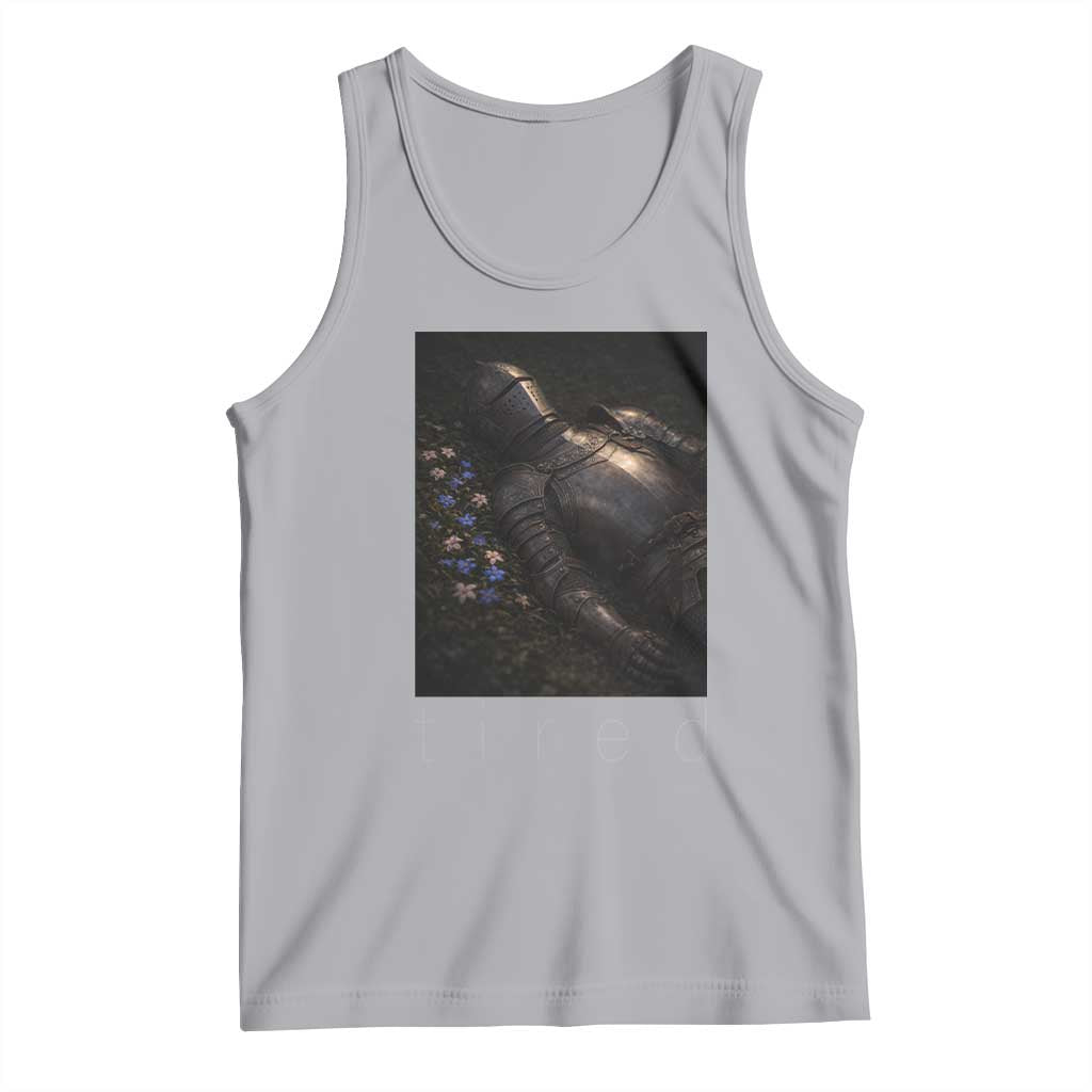 Tired Knight Tank Top Gothic Medieval Fantasy - Wonder Print Shop