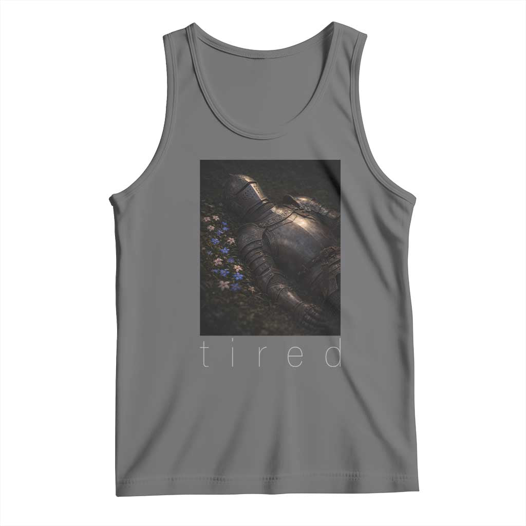 Tired Knight Tank Top Gothic Medieval Fantasy - Wonder Print Shop