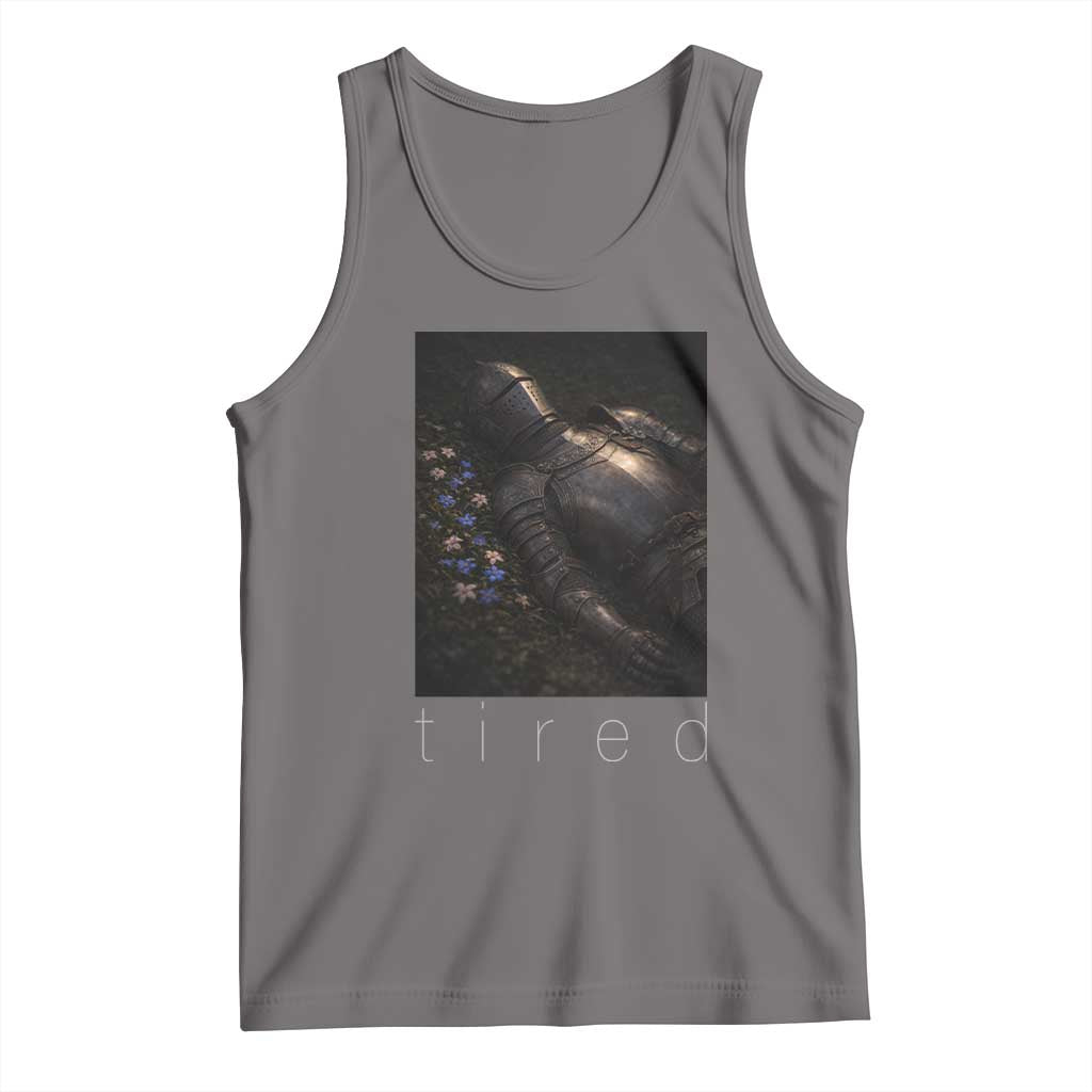 Tired Knight Tank Top Gothic Medieval Fantasy - Wonder Print Shop