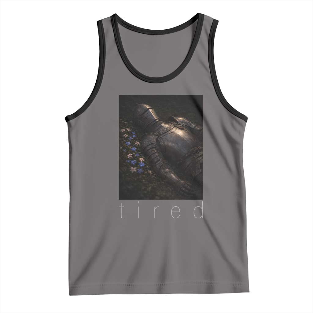 Tired Knight Tank Top Gothic Medieval Fantasy - Wonder Print Shop