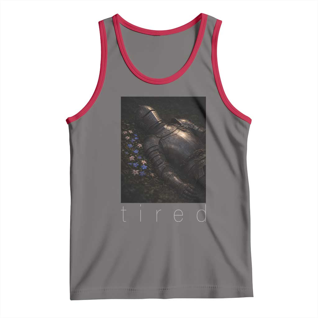 Tired Knight Tank Top Gothic Medieval Fantasy - Wonder Print Shop