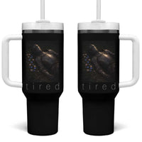 Tired Knight Tumbler With Handle Gothic Medieval Fantasy - Wonder Print Shop