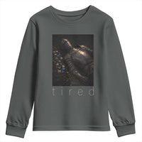 Tired Knight Youth Sweatshirt Gothic Medieval Fantasy - Wonder Print Shop