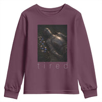 Tired Knight Youth Sweatshirt Gothic Medieval Fantasy - Wonder Print Shop