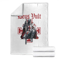 Deus Vult Knight Templar Throw Blanket Crusader Cross - Wonder Print Shop
