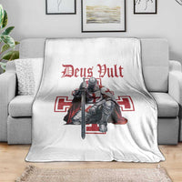 Deus Vult Knight Templar Throw Blanket Crusader Cross - Wonder Print Shop
