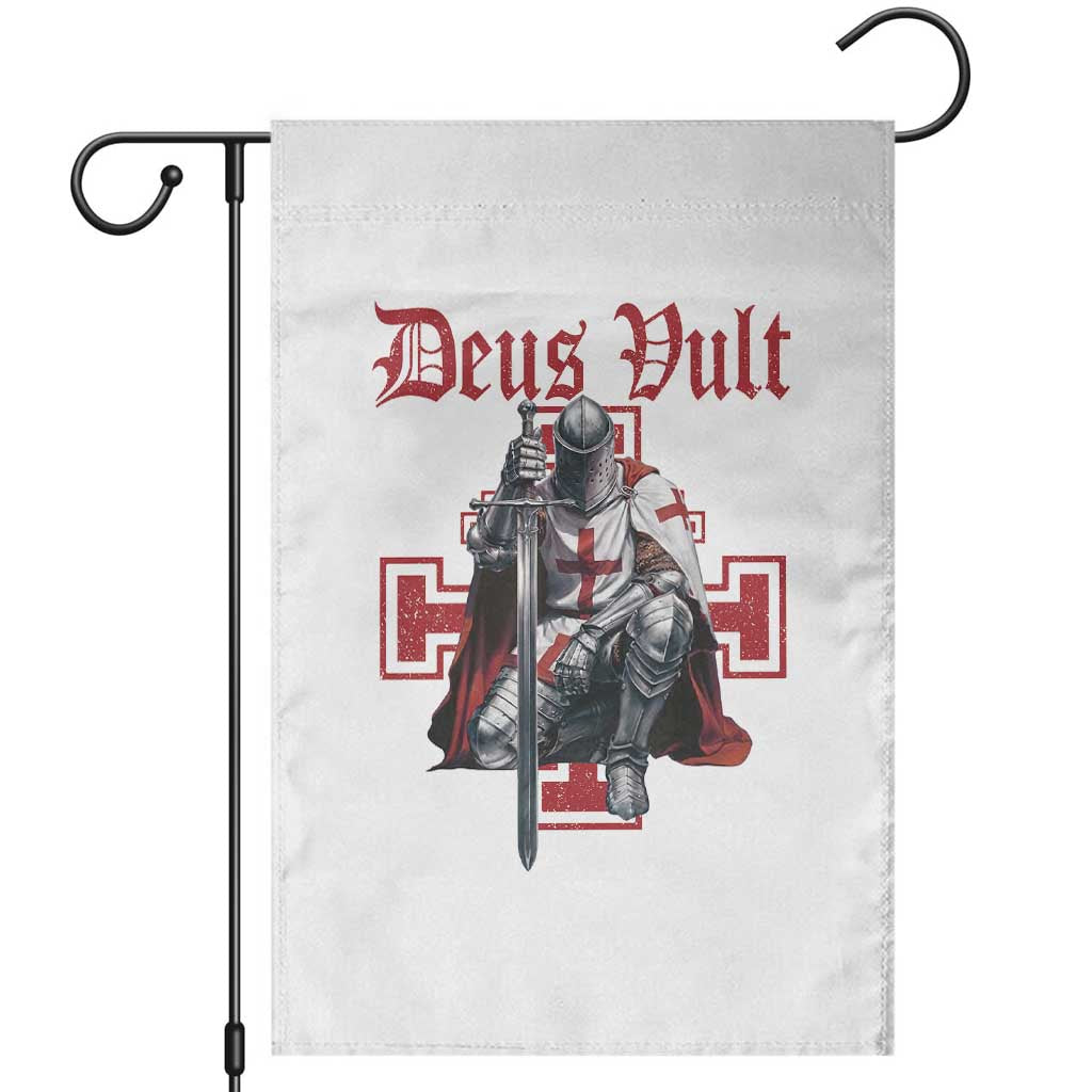 Deus Vult Knight Templar Garden Flag Crusader Cross - Wonder Print Shop