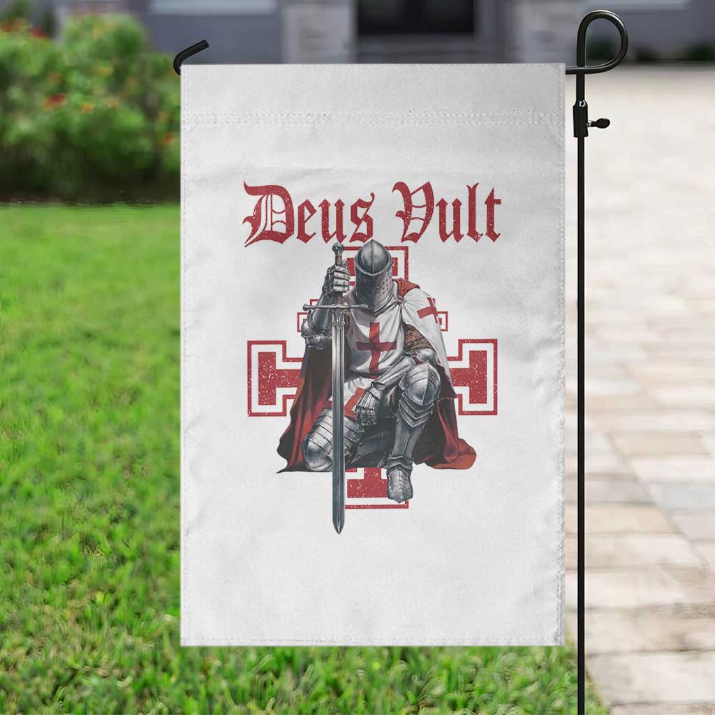 Deus Vult Knight Templar Garden Flag Crusader Cross - Wonder Print Shop