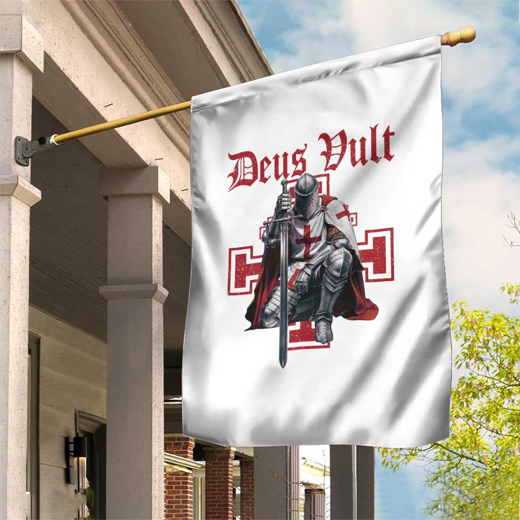 Deus Vult Knight Templar Garden Flag Crusader Cross - Wonder Print Shop