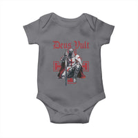 Deus Vult Knight Templar Baby Onesie Crusader Cross - Wonder Print Shop