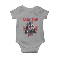 Deus Vult Knight Templar Baby Onesie Crusader Cross - Wonder Print Shop