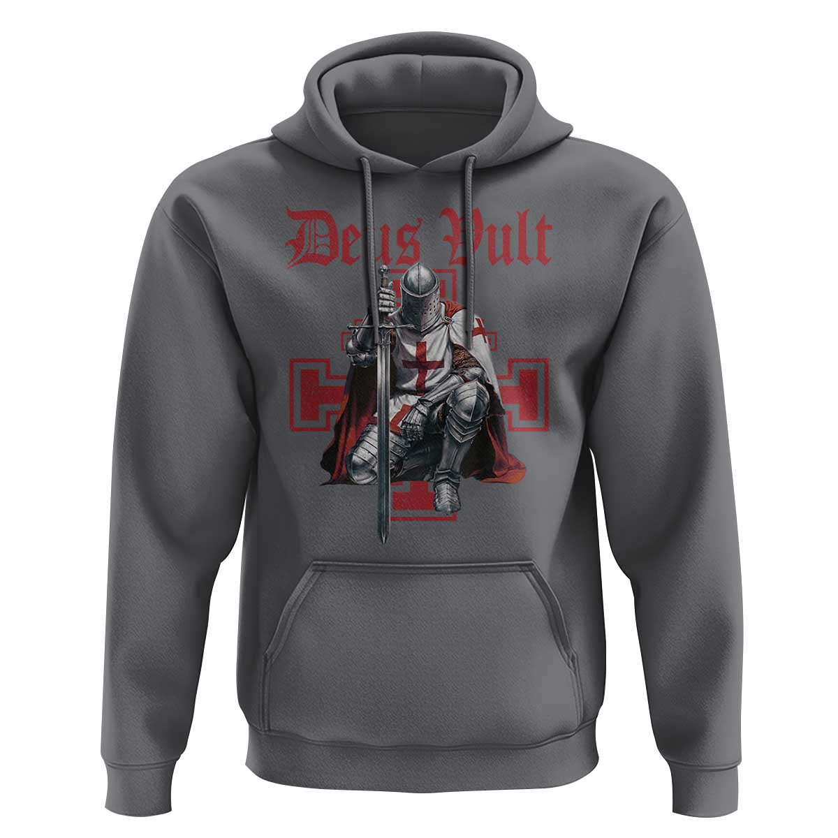 Deus Vult Knight Templar Hoodie Crusader Cross - Wonder Print Shop