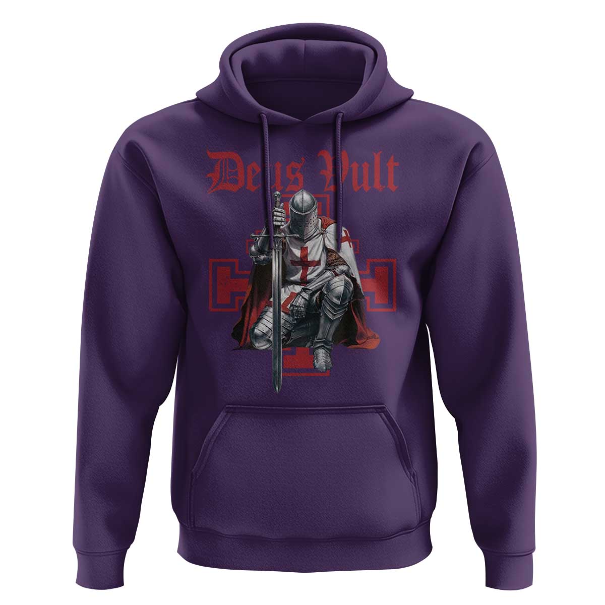 Deus Vult Knight Templar Hoodie Crusader Cross - Wonder Print Shop