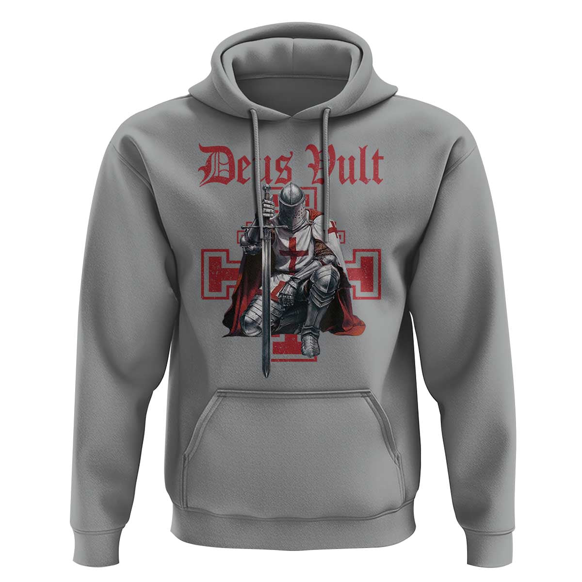 Deus Vult Knight Templar Hoodie Crusader Cross - Wonder Print Shop