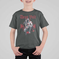 Deus Vult Knight Templar T Shirt For Kid Crusader Cross - Wonder Print Shop