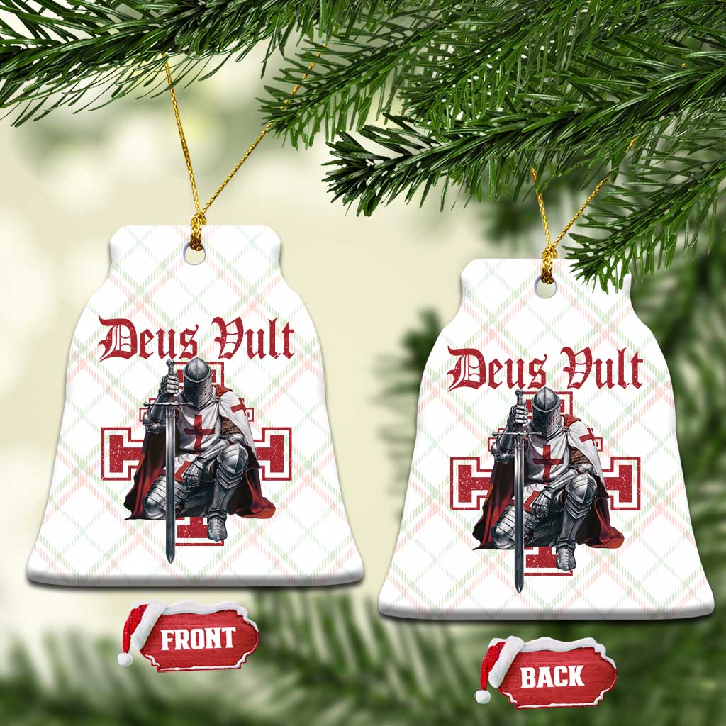 Deus Vult Knight Templar Ceramic Ornament Crusader Cross - Wonder Print Shop