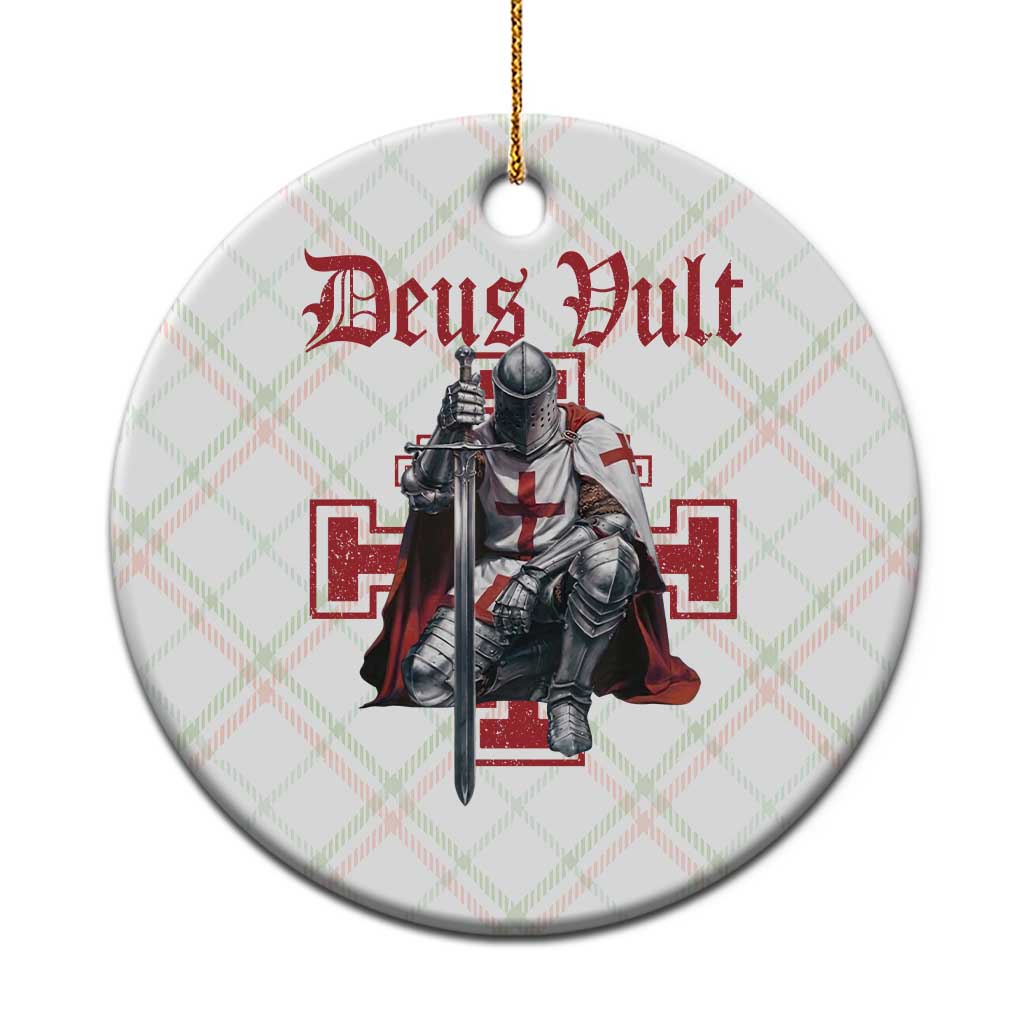 Deus Vult Knight Templar Ceramic Ornament Crusader Cross - Wonder Print Shop