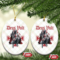 Deus Vult Knight Templar Ceramic Ornament Crusader Cross - Wonder Print Shop