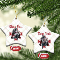 Deus Vult Knight Templar Ceramic Ornament Crusader Cross - Wonder Print Shop