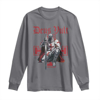Deus Vult Knight Templar Long Sleeve Shirt Crusader Cross - Wonder Print Shop