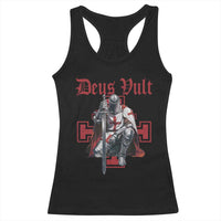 Deus Vult Knight Templar Racerback Tank Top Crusader Cross - Wonder Print Shop