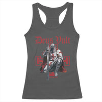 Deus Vult Knight Templar Racerback Tank Top Crusader Cross - Wonder Print Shop