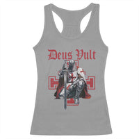Deus Vult Knight Templar Racerback Tank Top Crusader Cross - Wonder Print Shop