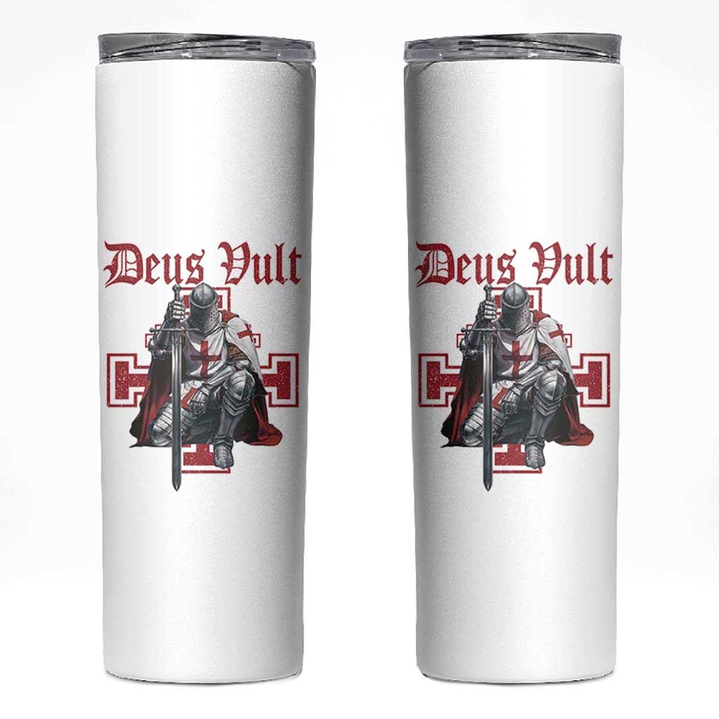 Deus Vult Knight Templar Skinny Tumbler Crusader Cross - Wonder Print Shop
