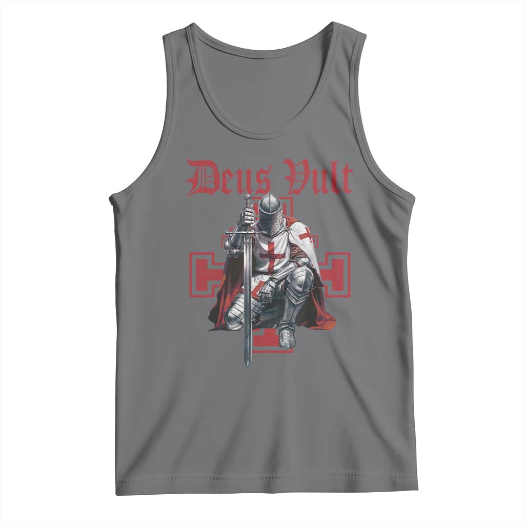 Deus Vult Knight Templar Tank Top Crusader Cross - Wonder Print Shop