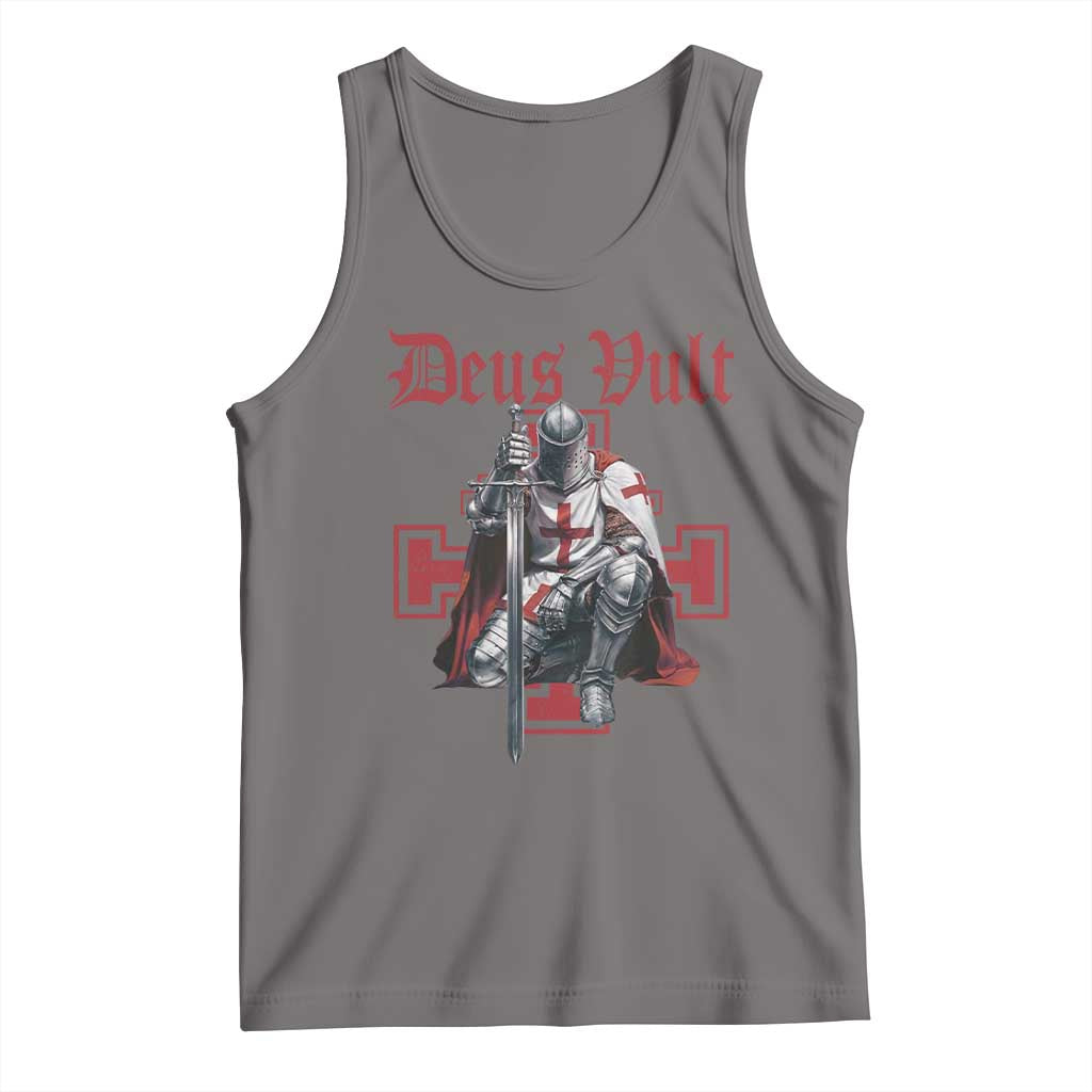 Deus Vult Knight Templar Tank Top Crusader Cross - Wonder Print Shop