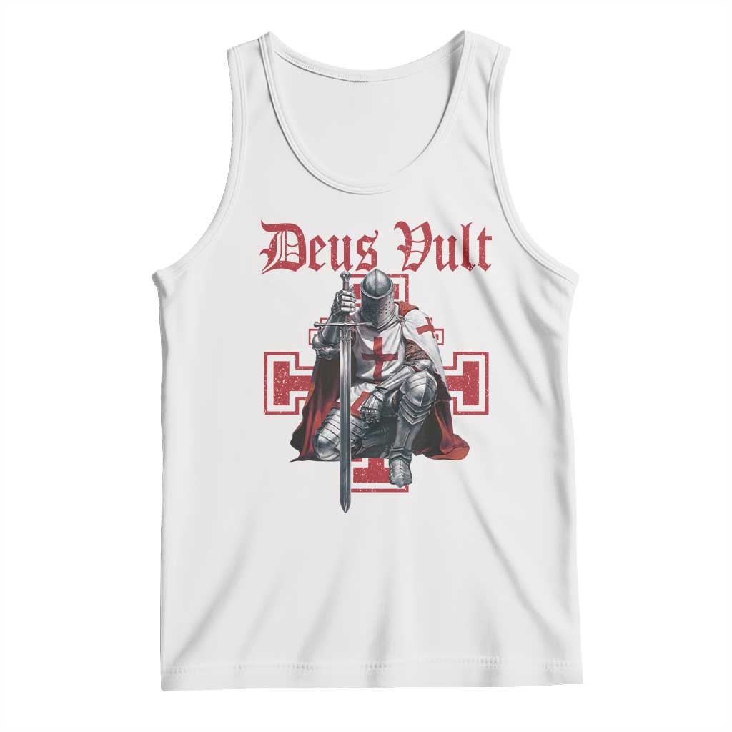 Deus Vult Knight Templar Tank Top Crusader Cross - Wonder Print Shop