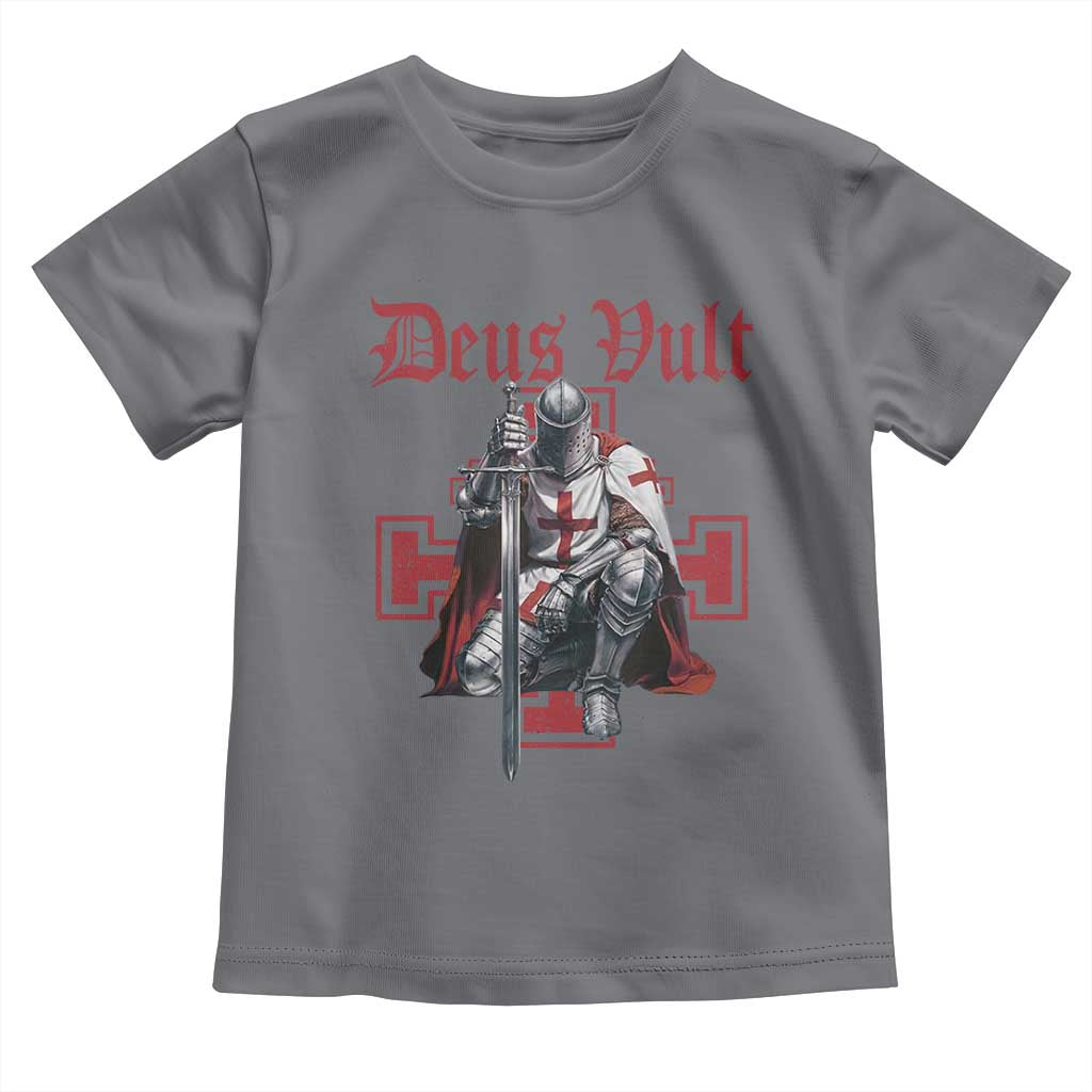 Deus Vult Knight Templar Toddler T Shirt Crusader Cross - Wonder Print Shop