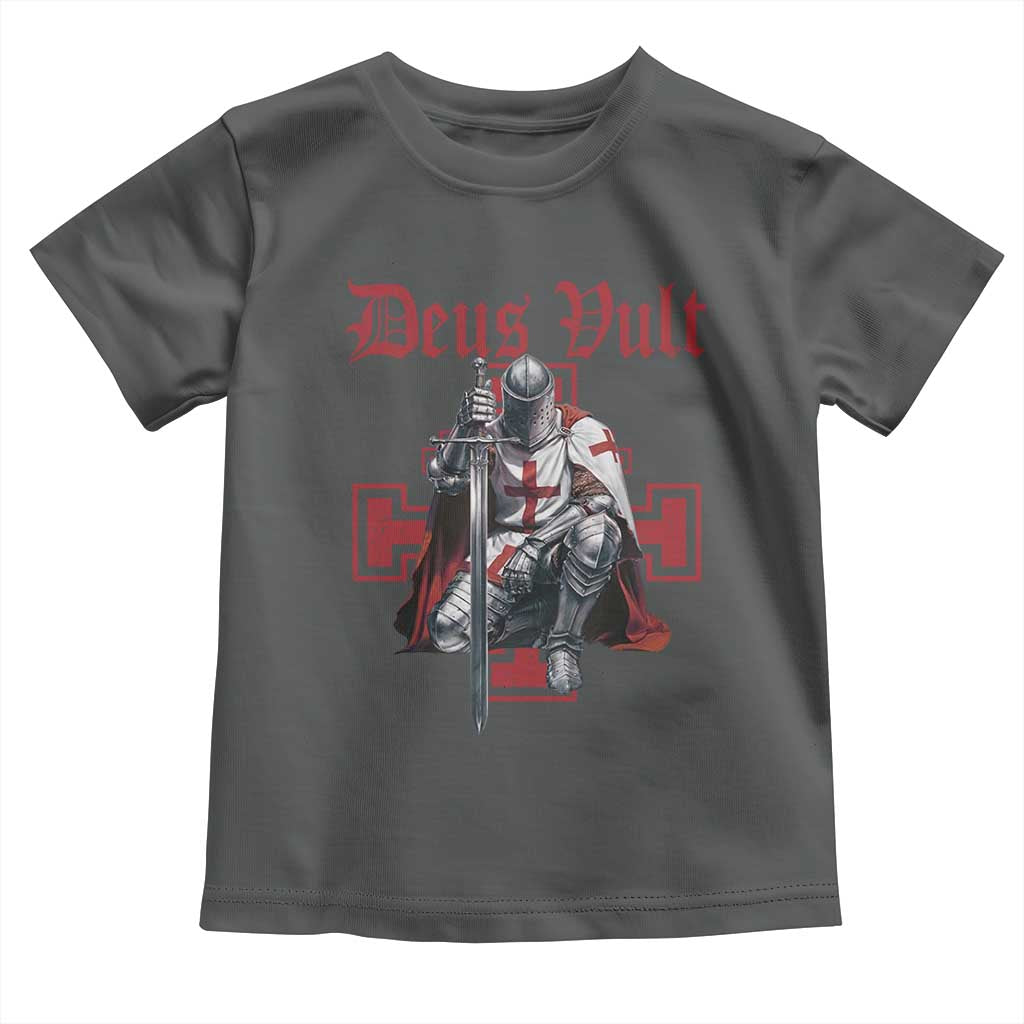 Deus Vult Knight Templar Toddler T Shirt Crusader Cross - Wonder Print Shop