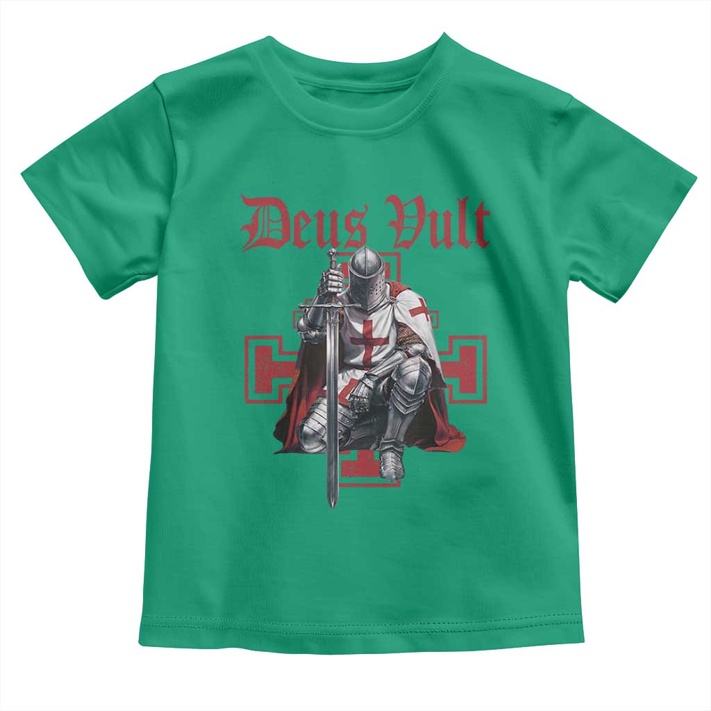 Deus Vult Knight Templar Toddler T Shirt Crusader Cross - Wonder Print Shop
