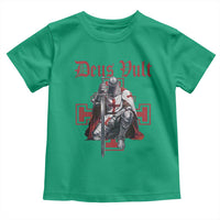 Deus Vult Knight Templar Toddler T Shirt Crusader Cross - Wonder Print Shop