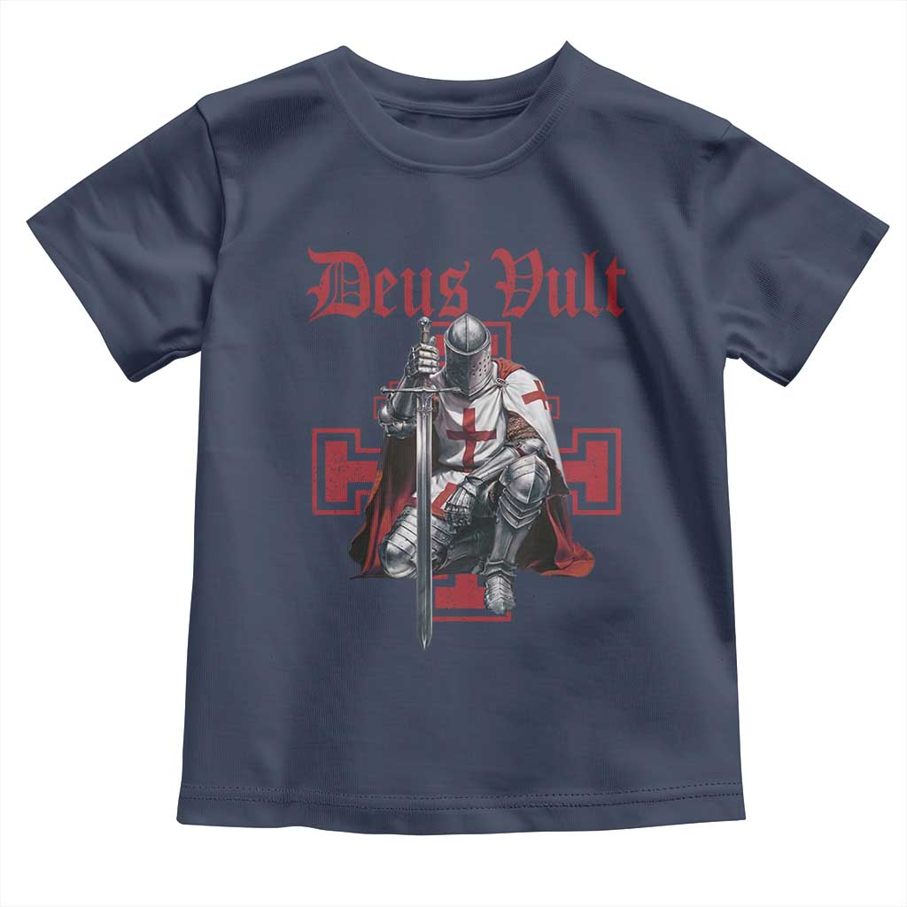 Deus Vult Knight Templar Toddler T Shirt Crusader Cross - Wonder Print Shop