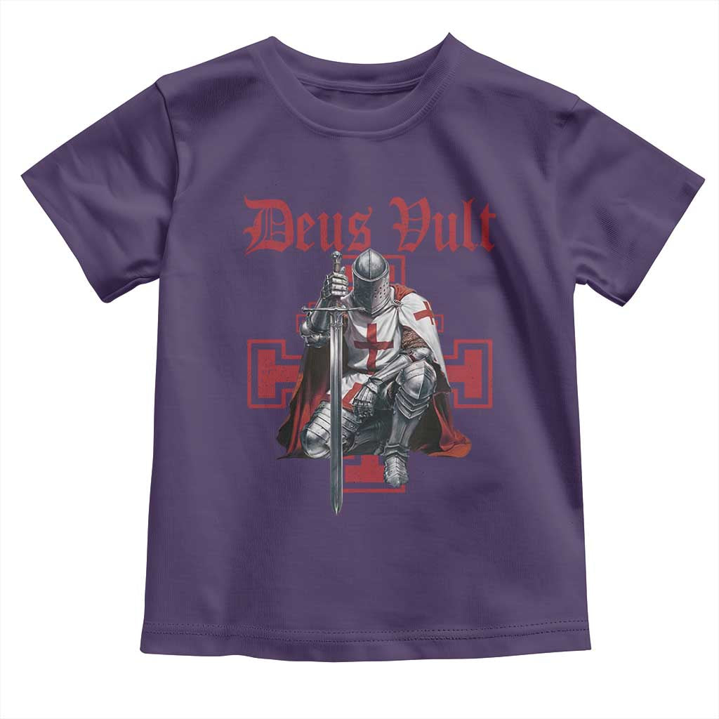 Deus Vult Knight Templar Toddler T Shirt Crusader Cross - Wonder Print Shop