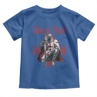 Deus Vult Knight Templar Toddler T Shirt Crusader Cross - Wonder Print Shop