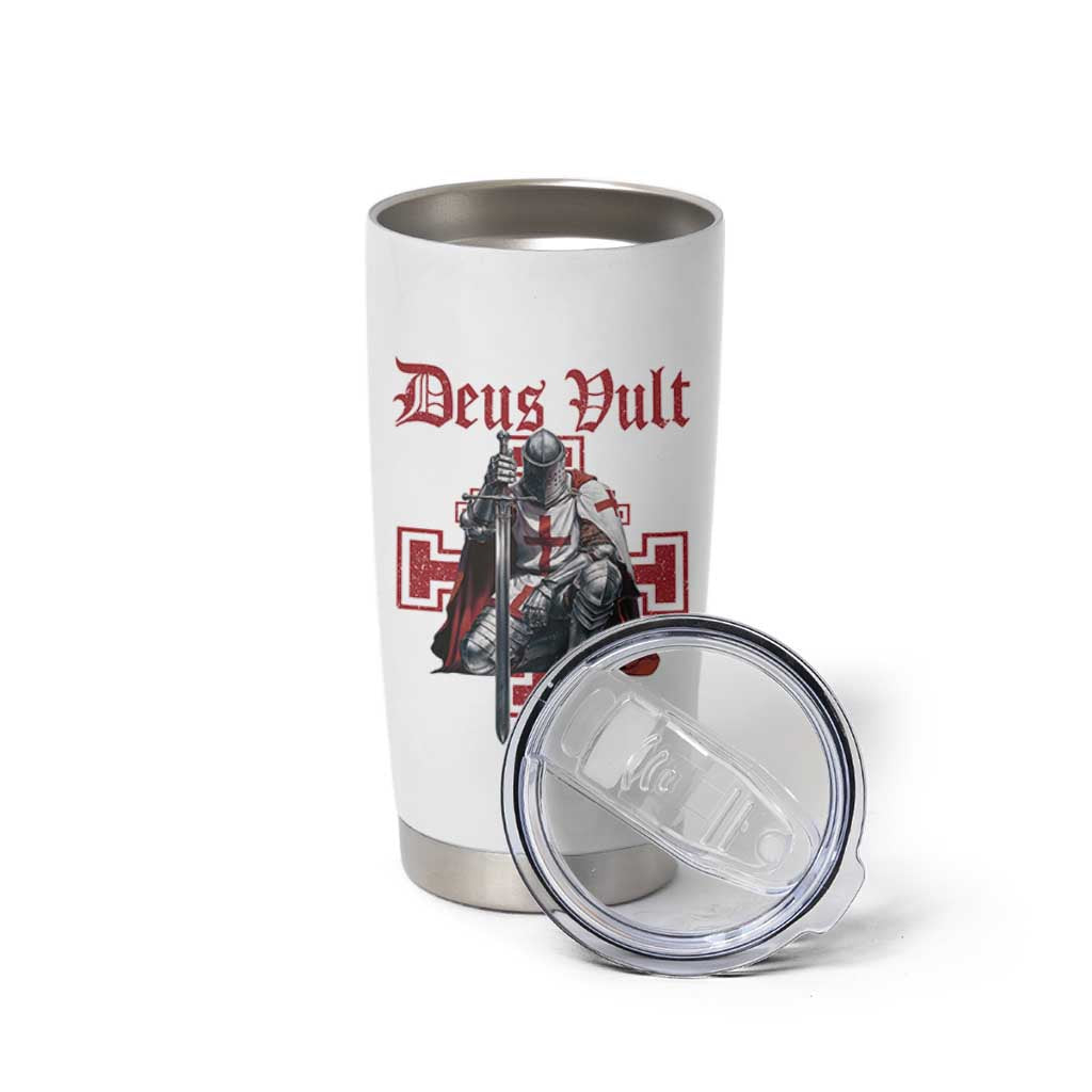 Deus Vult Knight Templar Tumbler Cup Crusader Cross - Wonder Print Shop