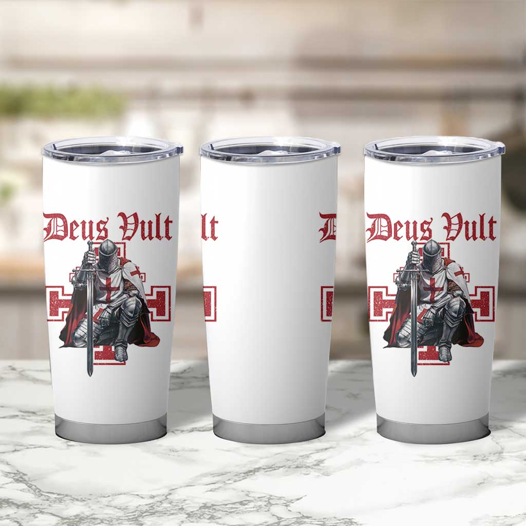 Deus Vult Knight Templar Tumbler Cup Crusader Cross - Wonder Print Shop
